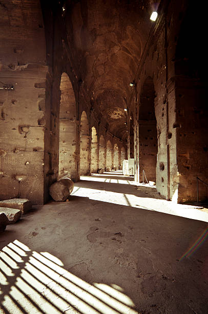 Corridor inside the Colosseum (Flavian Amphitheatre), Rome Corridor inside the Colosseum (Flavian Amphitheatre), Rome , Italy inside the colosseum stock pictures, royalty-free photos & images
