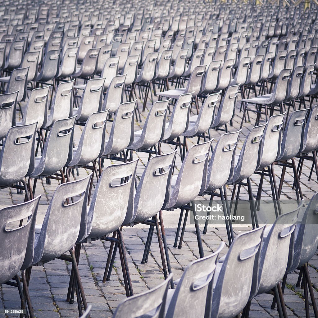 empty chairs lots of chairs in St Peters Square Abstract Stock Photo