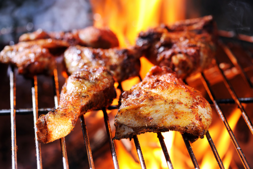 Chargrilled chicken on barbecue - shallow dof - XXXL Image