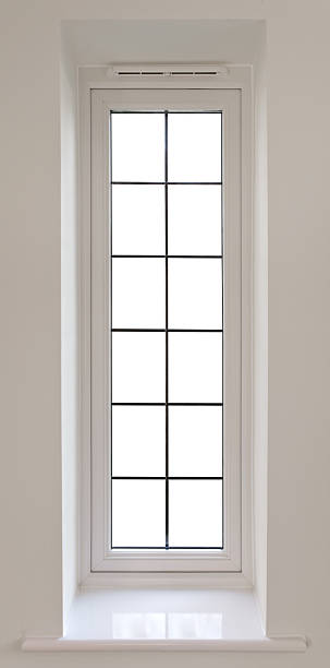 istock long narrow leaded glass window with clipping path 184289324