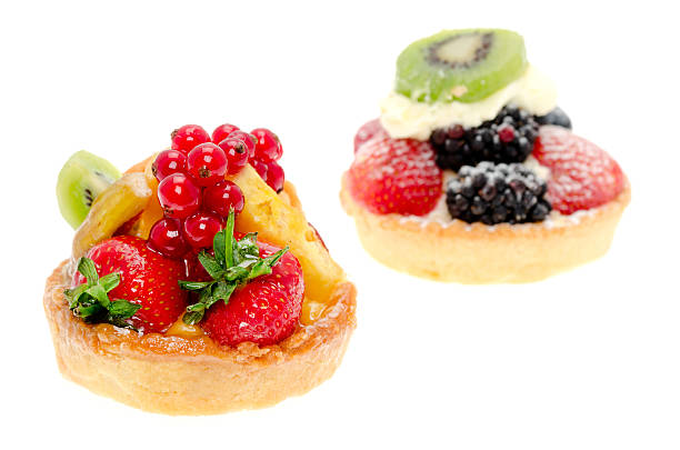 istock Two fresh patisserie fruit tarts 184289447