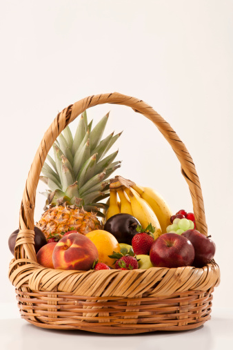 Fresh fruits in a basket.