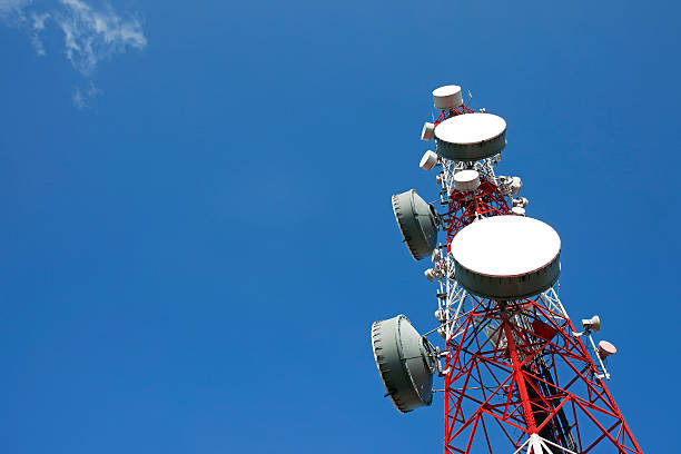 Communication tower stock photo