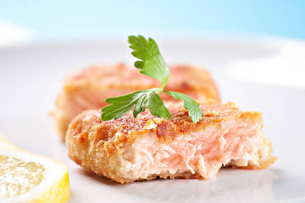 Fillet of salmon on a plate