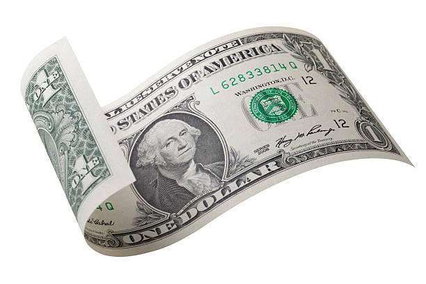 One dollar bill stock photo