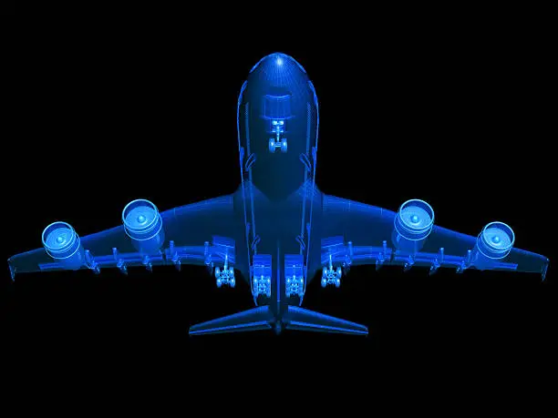 Photo of An A380 airplane 3D model sketch