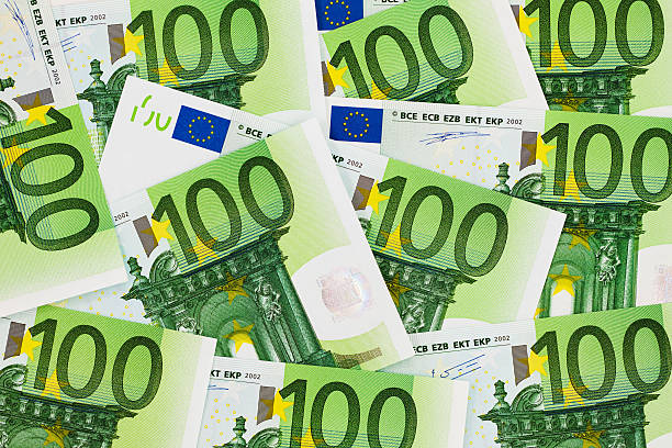 One thousand euro background Background of ten european one hundred euro banknotes.Related pictures: number 1000 stock pictures, royalty-free photos & images