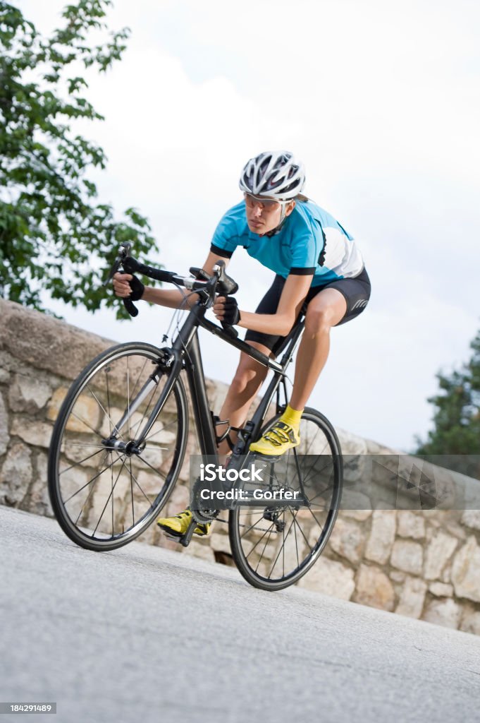 Downhill de bicicleta de corrida - Foto de stock de Adulto royalty-free