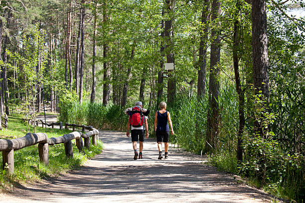 Mature couple hiking