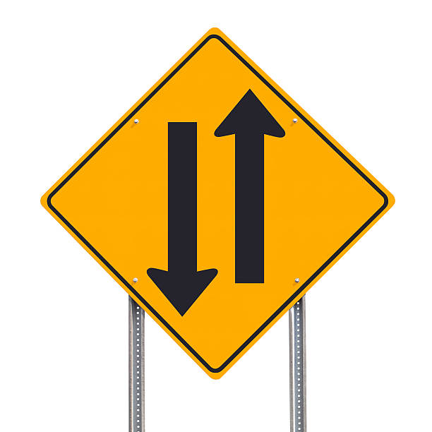 istock Two Way Traffic Sign Isolated 184293645