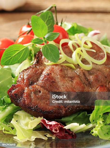 Grilled Pork Steak Stock Photo - Download Image Now - Cooking, Dinner, Extreme Close-Up
