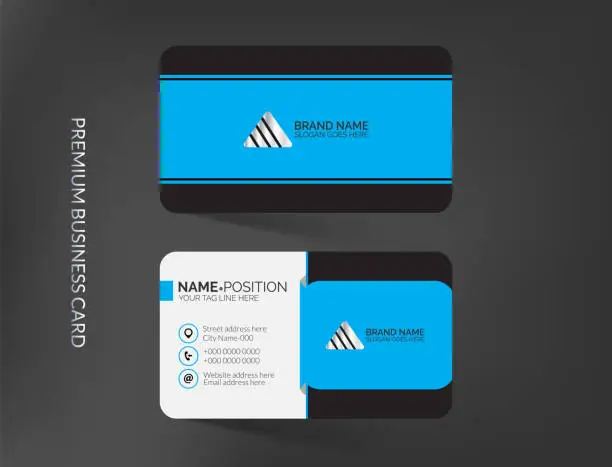 Vector illustration of Simple and clean business card template design,Clean professional business card template, visiting card, business card template