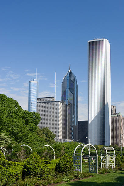 istock Chicago Cityscape and Grant Park Gardens 184293735