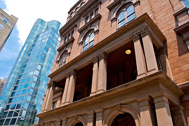 istock Cooper Union Foundation Building in contrast to modern High Rise. 184293753