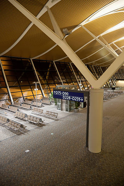istock Empty Airport hub at night 184294001