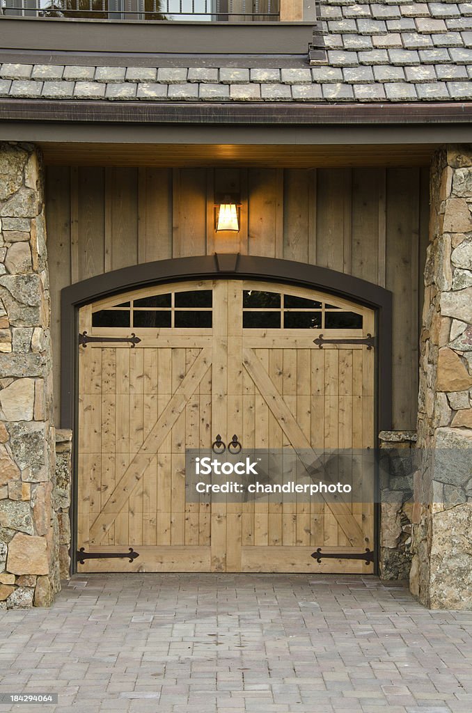 Close Up Of Garage Door Taken At Twilight Stock Photo - Download Image Now  - Door, Garage, Luxury - iStock