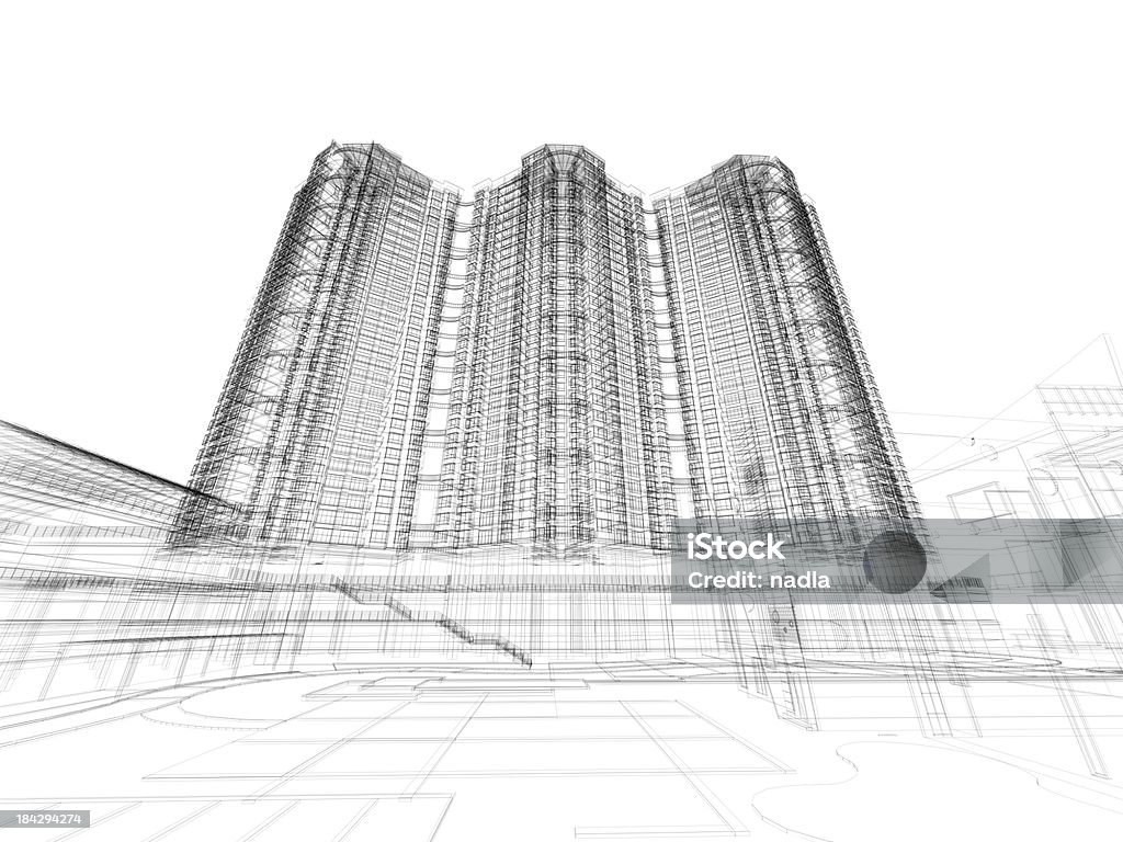 3 D architettura astratto - Foto stock royalty-free di Architettura