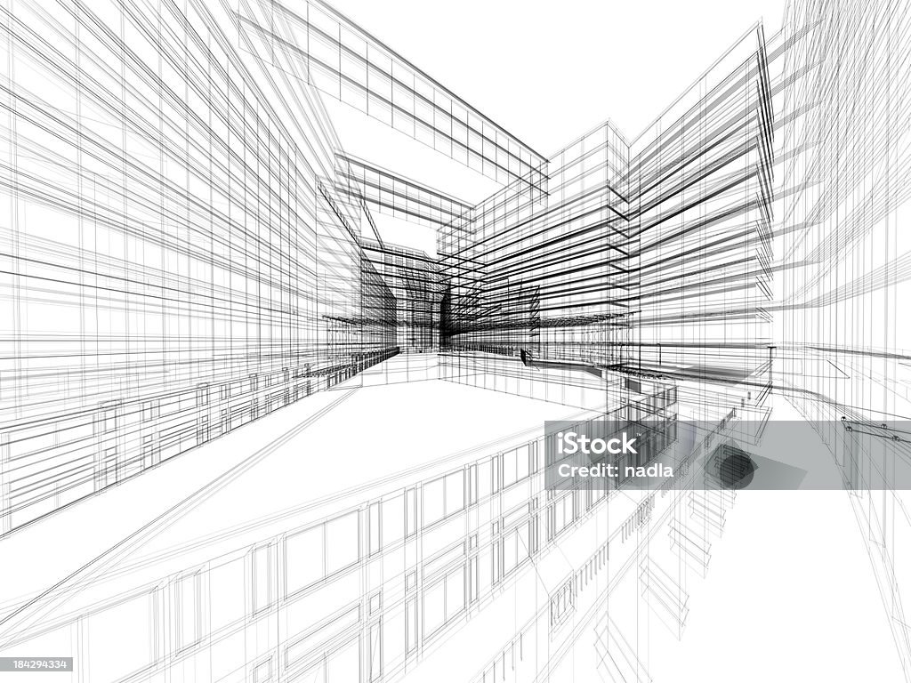 3 D abstrakt Architektur - Lizenzfrei Abstrakt Stock-Foto