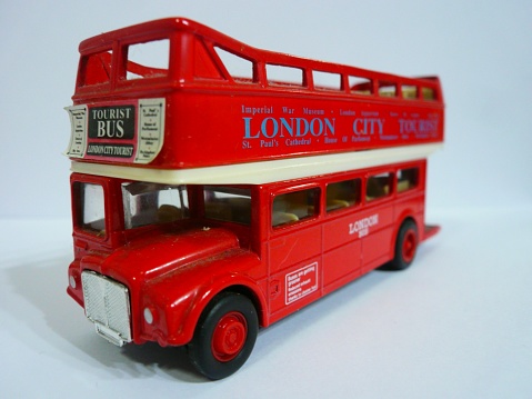 Red bus toy model