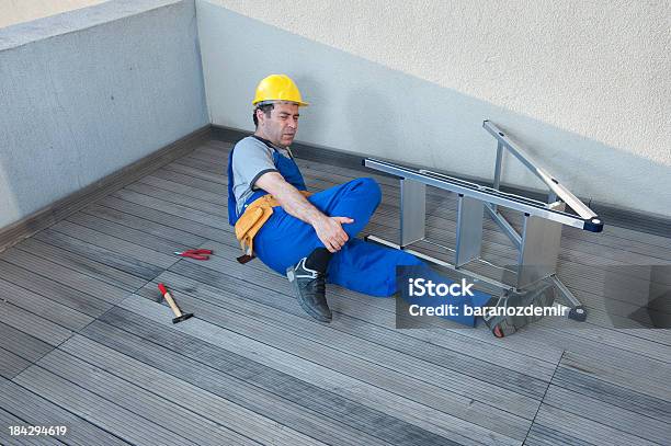 Accident Stock Photo - Download Image Now - Falling, Ladder, Blue-collar Worker