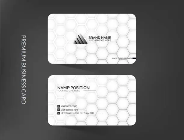 Vector illustration of Professional luxury business card template design with mockup and background