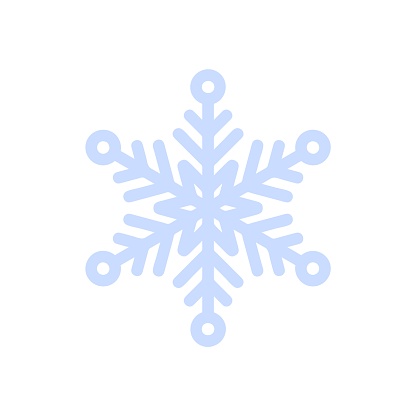 Snowflake illustration for winter Christmas Day and New Year's Day