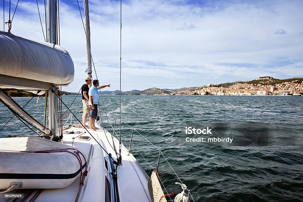Segeln crew auf Segelboot - Lizenzfrei Kroatien Stock-Foto