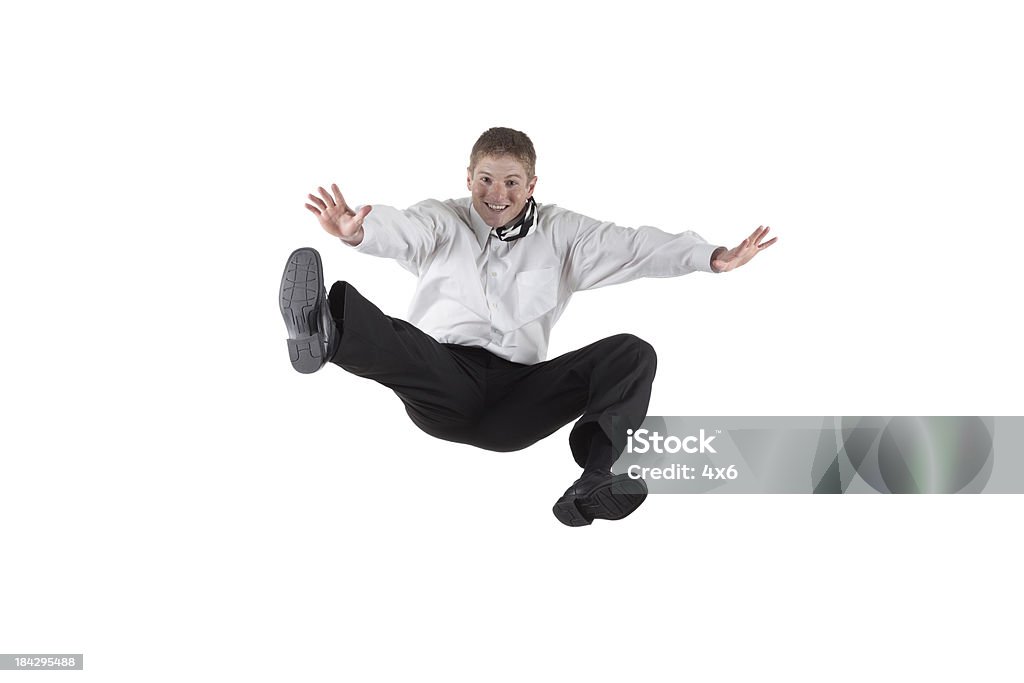 Empresário pulando - Foto de stock de 20 Anos royalty-free
