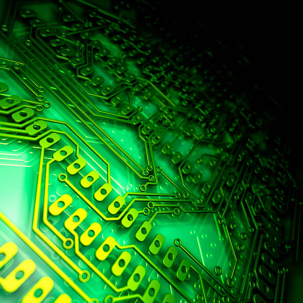 Circuit board. Electronic computer hardware technology. Motherboard digital chip. Tech science background. Integrated communication processor. Information engineering component.