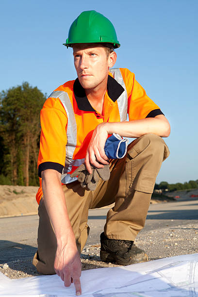 istock Quality control of a new road. 184295674