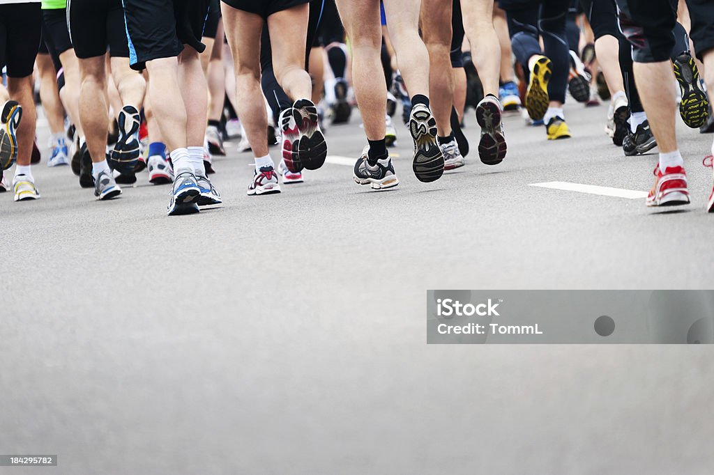 Athlètes dans une course-Marathon - Photo de Adulte libre de droits