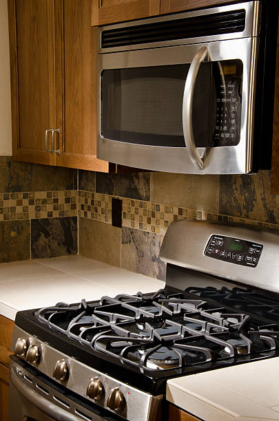 istock Close up of stove and tile design 184296217