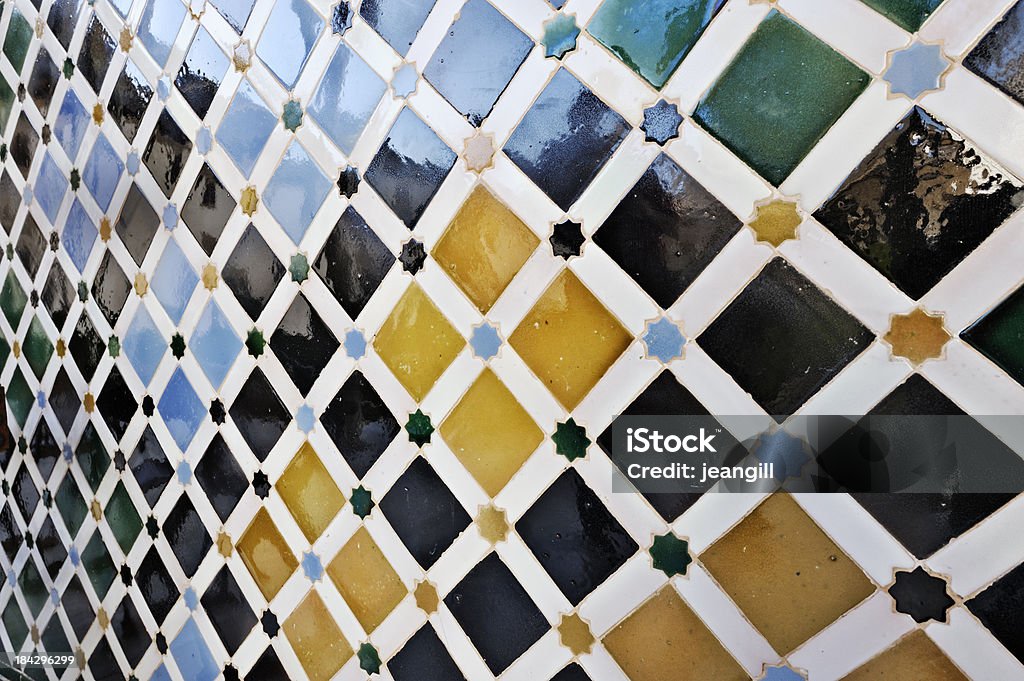 Azulejos Mourisco de Alhambra e Granada, - Foto de stock de Tesselação royalty-free