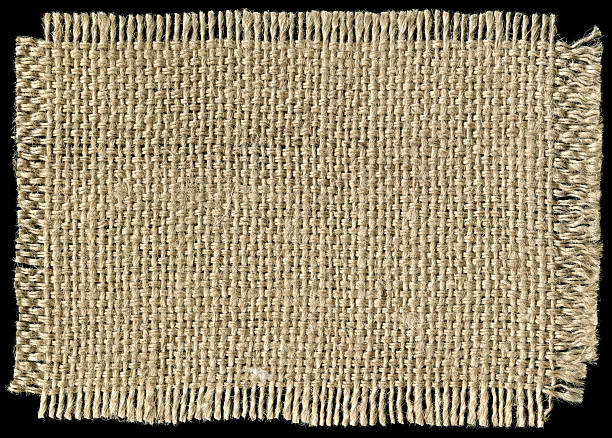 istock Piece of Burlap background textured isolated 184296852