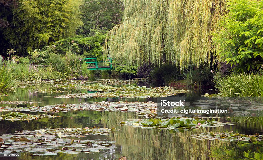 Landscape of Monet`s garden, Giverny, France The famous lily pond of the painter Monet Foundation Claude Monet Stock Photo