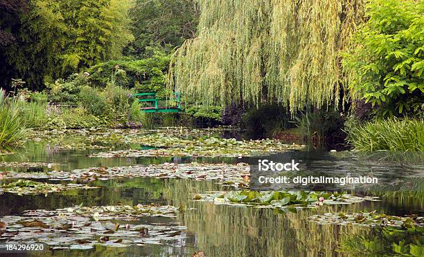 Landscape Of Monets Garden Giverny France Stock Photo - Download Image Now - Foundation Claude Monet, Giverny, Water Lily