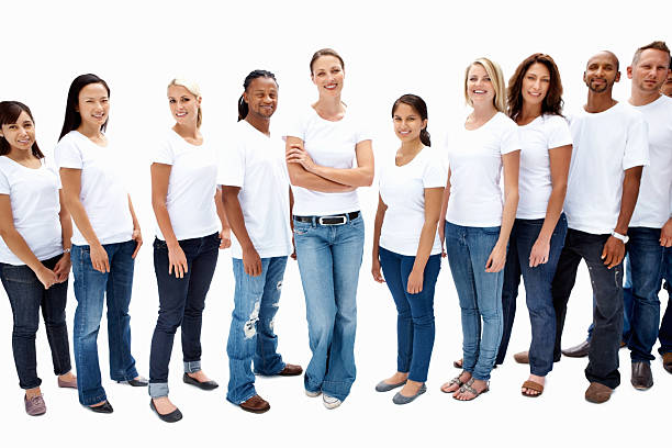 istock Group of young mixed race people 184297127