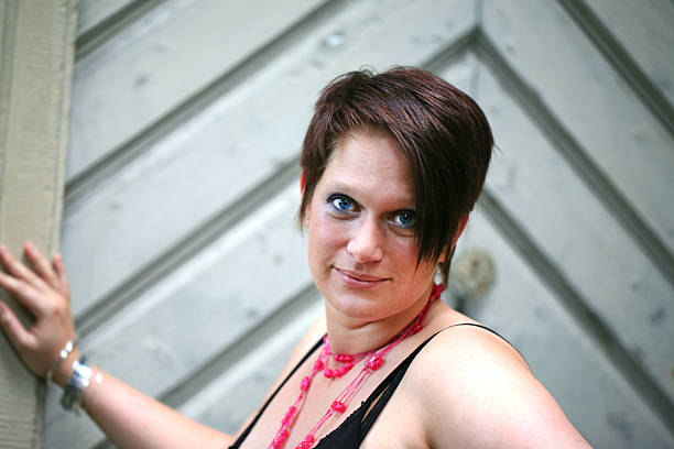 istock Woman looking towards the camera 184297344