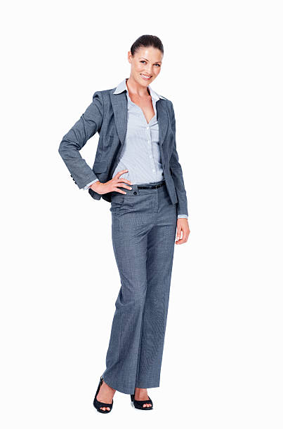 istock Pretty business woman posing 184297585