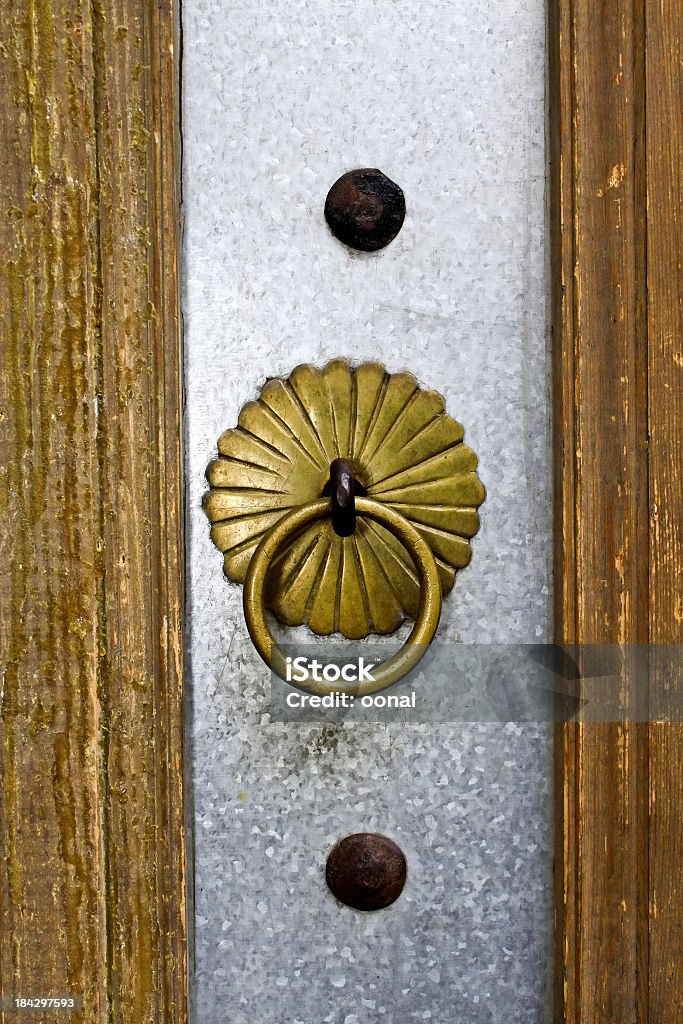 Traditional door knob Aging Process Stock Photo