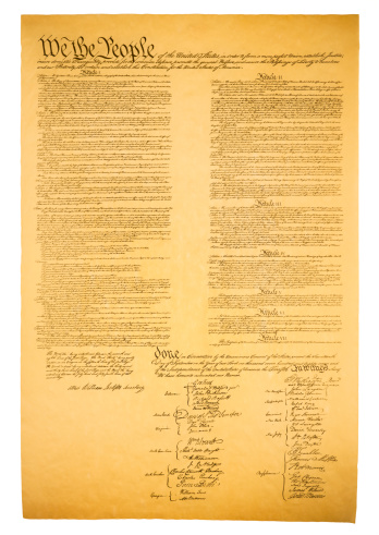 USA constitución Aislado en blanco photo