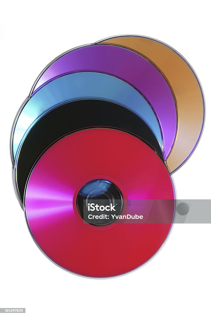 De CD o DVD pila (w/ruta - Foto de stock de Azul libre de derechos