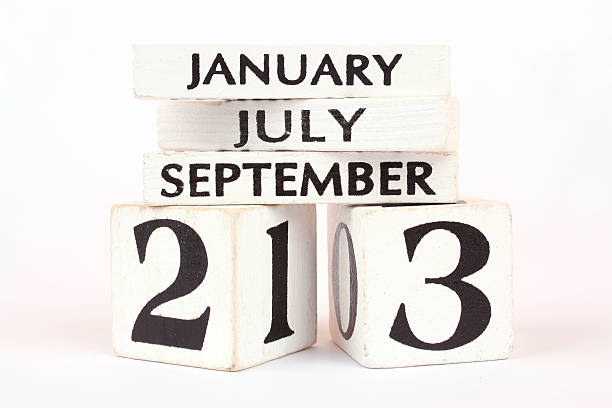 календарь - september calendar three dimensional shape 2011 стоковые фото и изображения