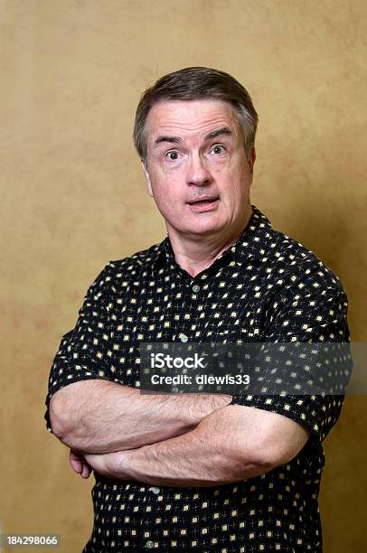 Senior Man In Casual Clothes Having A Cocktail Stock Photo - Download Image Now - 50-59 Years, 55-59 Years, Adult