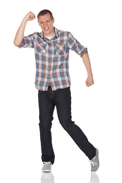 istock Portrait of a man celebrating 184298090