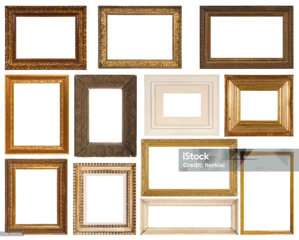 Coleção de quadros antigos - Foto de stock de Moldura de Quadro - Equipamento de arte e artesanato royalty-free