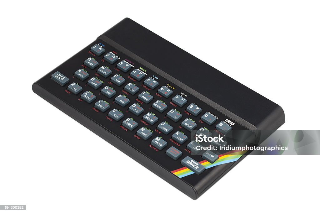 1980 年代のレトロなコンピューター Sinclair の ZX スペクトルます。 - スペクトルのロイヤリティフリーストックフォト