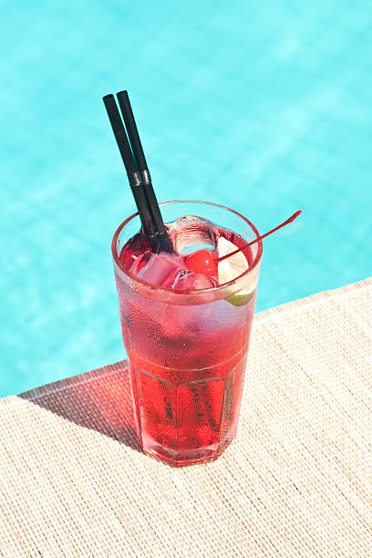 istock Red Hot Slammer popular cocktail near waterpool 184300793