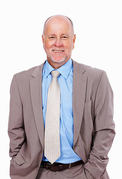 istock Elegant business man smiling 184300822