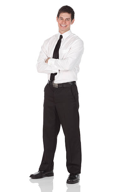 istock Businessman standing with arms crossed 184301259